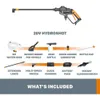 WORX 20V Cordless Pressure Washer WG620.3: Portable Power Cleaner for Car Washing with Accessories, 4.0Ah Battery and Charger Included - Hydroshot Power Washer