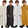 Vêtements ethniques Arabe Saudi Garçons Kids Zipper Robe Ramadan Muslim Dress Child Jubba Thobe Eid Djellaba Dishdasha Islamic Abaya Dubai Turquie