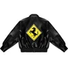Herrjackor Hip Hop Mens Bomber Jacket Motorcykel Embroidered Leather Academy Jacket 2023 Fashion Leisure University Jacket unisex Baseball Jacketl2404