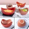 Bowls 5Pcs/Set Creative Lotus Notakia Fruit Salad Cereal Bowl Dishwasher Microwave Safe Unique Ceramic Ideal For Home Restaurant