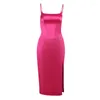 Casual Dresses Women's Low Cut Corset Sling Slip Dress Waist Strap For Women