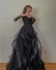 Sukienki imprezowe luksusowe czarne ramy bez ramiączki