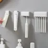 Cabeza de la pared Free Breepsides de dientes sólidas a prueba de polvo de plástico a prueba de polvo de la pareja de baño Ecofratidly Drain Rack de almacenamiento