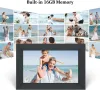 Frames Wifi Brobo Digital Photo Frame 10.1 pulgadas 16 GB Almacenamiento de imagen digital Smart Backlight HD Pantalla táctil Regalo digital