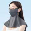 Écharpes Couleur continue Masque Masque Summer Face Sun Proof Bib Suncreen Scarpe UV Protection Couvre d'enveloppe