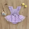 Pezzi neonati neonati per bambini abbigliamento per frumper manicotto a mosca sirena stampa in tulle di giuntura tutu body sunsuits abiti abiti