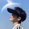 Berety mężczyźni puste czapki ochrona przed słońcem Kobiety Summer Silk długi brzeg przeciwsłoneczny anty-UV Cap Shades Jazda prowadząca sportowy kapelusz wizji