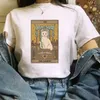 Dames t-shirt mode tarot kat vrouwen print t-shirts vrouwelijke cartoon tops tees kawaii dames grafisch t shirt schattig t-shirt casual tee shirt tees 240423