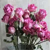 Fleurs décoratives 5pcs grandes têtes séchées Rose Real Natural Beau Bouquet pour la maison Mariage de Noël Décor floral en vrac