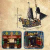 Blocks Pirate Shipt Building Blocks Sailing Storm Ship Moc Model Bricks Kits Creative Desktop Descoration Children's Educational DIY Toys