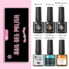 Kits UR SUGAR 6PCS Nail Polish Set Nude Brown Coffee Gel Varnishes Kit Soak Off UV LED Gel Semi Permanent Nail Art Base Top Coat Set