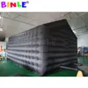 8mlx8mwx5mh (26.2x26.2x16.4ft) Oxford Black Party Party Party Black Nightclub Tent avec des lumières Big Big Cube Night Club Booth pour le mariage disco