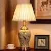 Table Lamps OUFULA Contemporary Ceramics Lamp American Style Living Room Bedroom Bedside Desk Light El Engineering Decorative