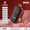 パフ使い捨てmesii 16000パフ卸売i vape使い捨ての電子タバコ蒸気充電式のvaperフルデジタルスクリーン