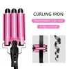 Curling do włosów żelazny ceramiczny profesjonalny Triple Barrel Curler Roller Roll Roll Tools Styler Wand Irons 240423