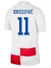 Jersey de futebol da Croácia 2024 Copa da EURO NOVO 2025 Croatie seleção nacional 24 25 Camisa de futebol Homens Kit Kit Set Home White Away Men Blue Modric Kovacic Pasalic Perisic