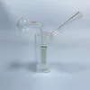 Smokpro Glass Bubbler Oil Burner Smoke Pipe med 3 cm skålhuvud tjockt Pyrex Glass Rökningsvatten Hookah Mini Bong Percolator Diffusor