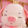 Kussens 1 st 30/50 cm kawaii pluche piggy speelgoed gigantische roze kroon varken plushie poppen gevuld zacht dieren kussen voor kinderen verjaardagscadeaus