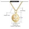 Pendant Necklaces Religious Small Yoga Charm Gold Silver Color Stainless Steel Hindoo Hindu Buddhist OM Necklace For Women Jewelry