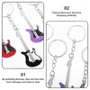 Keychains 120pcs Guitare Keychain Instrument de musique Pendre Metal Hardware Bag Belan pour les femmes et les hommes