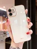 iPhone 15 Pro Max 14 Plus 13 11 Pro 12 Mini 12Mini 13MINI 소프트 TPU 백 쉘 커버를위한 6d 스트레이트 엣지 도금 전화 케이스 케이스