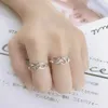 Anillos de boda de 2pcs Romántico Infinity Heart Anillos de amor para mujeres Anillos de compromiso de boda ACCESORIOS CRISTAL COCON JOYY DZR026