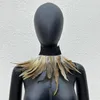 Szaliki Halloweenowe szale Snood Dzieci Gotycka sukienka Cape Cosplay Neck Kobieta biała szalik Y2K Pióro Szal weselny