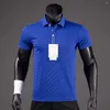 Herrpolos högkvalitativ golfskjorta lyxig mjuk polo snabbtorkande andningsbar lapel kortärmad t-shirt unisex skjortor