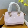 Bolsa de almohada de cuero de laca bolso de hombro para mujeres bolsos de embrague de embrague