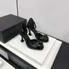 Les femmes de mode de luxe pompes en cuir véritable en cuir chaud Slingback Sandale Robe Chaussures Summer High Heel Wedding Chaussures Événement formel Femmes Chaussures avec boîte