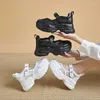 Casual Shoes Genuine Leather Sneakers 7cm Platform Summer Mesh Wedge Hidden Heel Hookloop Sandals Fashion Women Slip On