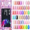 Gel Beautilux Poly Acryl Gel Kit 15GX6PCS Quick Extension Nail Enhancement Semi Permanent French Nails Art DIY Building Manicure Set