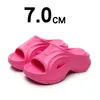 Comwarm épais sandales de fond des femmes hauts hauts hauts à talons 7cm de mode de mode de mode plage chaussures de plage intérieurs glissades 240407