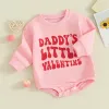 One-Pieces Saint Valentin Baby Girl Turnet Newborn Bubble Bubble Bubble Toddler Crewneck Sweetfhirt Infant Cute T-shirt Vêtements