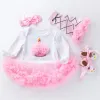 One-Pieces Neugeborene Kleidermädchen Kostüm Fancy Party Prinzessin Cosplay Bebe Babi Kleider Kinder Kleinkind Kinder Geburtstagssets Babymädchenkleidung