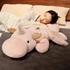 1pc 70150cm Giant White Dragon Plush Toy With Unicorn Horn Flying Wings Dragons Dinos Hug Throw Pillow Nap Sleeping Gift 240416