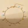 Kościa 2023 Summer Cute Daisy Flower Bracelets For Women Fashion Kolorowe koraliki łańcuch kostki bransoletki bohemia plażowa biżuteria 240423