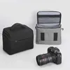 Accesorios de bolsas de cámara bolsos de bolso de nylon caja de la cámara del hombro fotógrafo portátil para el equipo de Nikon Canon Panasonic Bolsa cruzada