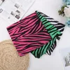 Scarves Fashion Women's Cotton Bandanas Hair Scarf Handkerchiefs Lady Zebra Pattern Ribbon Bag Design Wrist Towel Foulard Headband