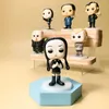 Action Toy Figures 6pcs/Imposta la famiglia Addams mercoledì Addams Cute Pvc Action Figure Toys 8cm T240422