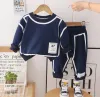 Ställer in Spring Autumn Boys Girls Outfits Set 1 till 5 år tecknad dinosaurie Pullover Hoodies och byxor Spädbarnskläder barn joggar kostymer