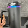 Pulverbelagd H2.0 40oz ombre blå lila pläterad under kromkylare tumbler blå lila gradient 40oz kroma kaffe resor muggar för lasergravel 20 st/fodral