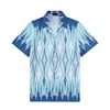 Short à manches courtes à imprimé géométrique Suisses de combinaison de combinaison pour hommes Summer Hawaii Tenits Sets Two Piece Blouse Tablers Set A10