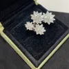 Горячие ювелирные украшения классический дизайнер роскошный бренд v Flower Diamond Женский кольцо