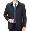 Heren Jackets Men Jacket Spring Business Suit met lange mouw Turn Down Collar Solid Colar Casual Coat voor herfst enkele borsten