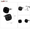 Links SAVOYSHI Classic Black Cufflinks For Mens Shirt Cuff Buttons High Quality Square Brand Cuff Links Gift Jewelry Free Shipping