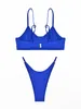 Women's Swimwear Strappy Trikini Bikini 2024 Solid Sexy Swimsuit Women Padded Female Bathers Bathing Swimming Swim Suit Beachwear