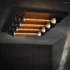 Потолочные светильники деревня ретро американский промышленный батончик кафе, коридор, лампа 110/220V E27 4 держатель Edison Blac