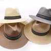 Sombrero Straw Hat strandpappen Casual Panama schaduw Ademend Vintage Cowboy Jazz Weave Summer Women Man Cap Chapeu Feminino 240417