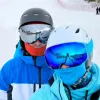 Eyewear Phmax Ski Goggles UV400 Antifog Eyewear Magnetic Lens Kvinnor Män utomhus Sports Mountain Snowboard Big Snow Goggles With Mask